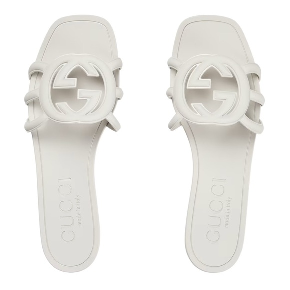 Gucci Women's White Slide Sandals - Picture 2 of 13